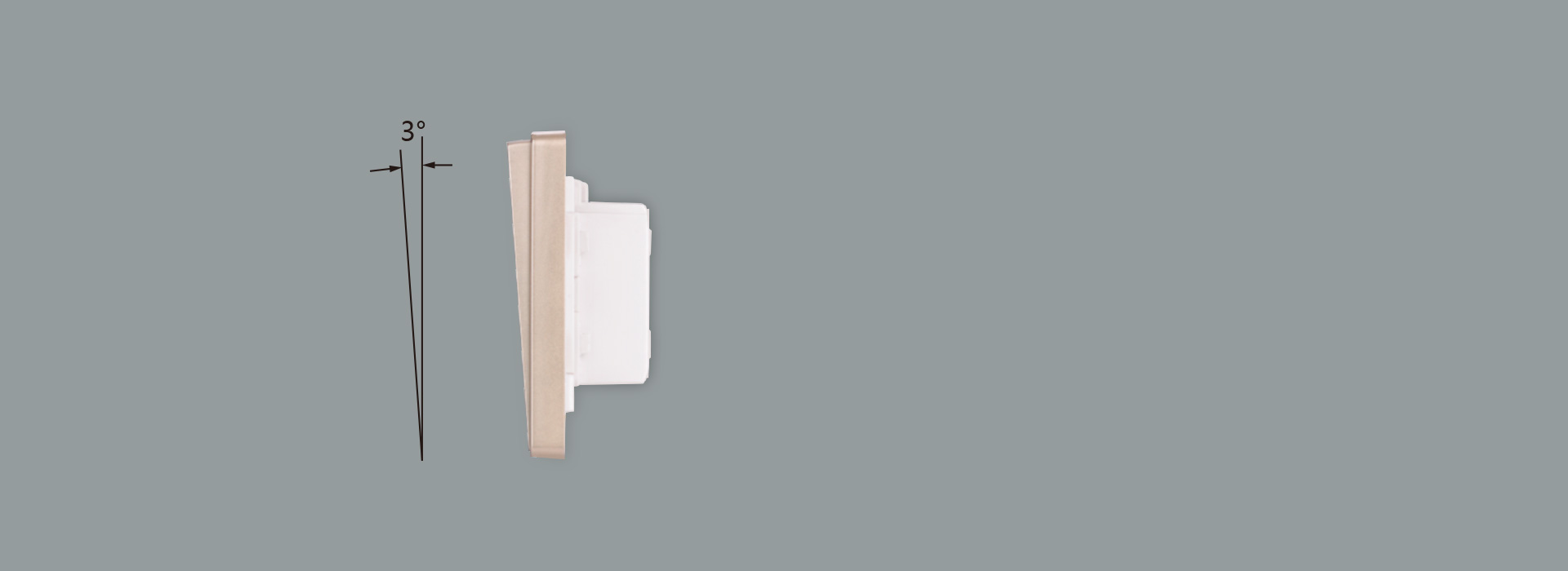 小擺角設(shè)計(jì) 輕盈自如 開關(guān)3°小擺角，...