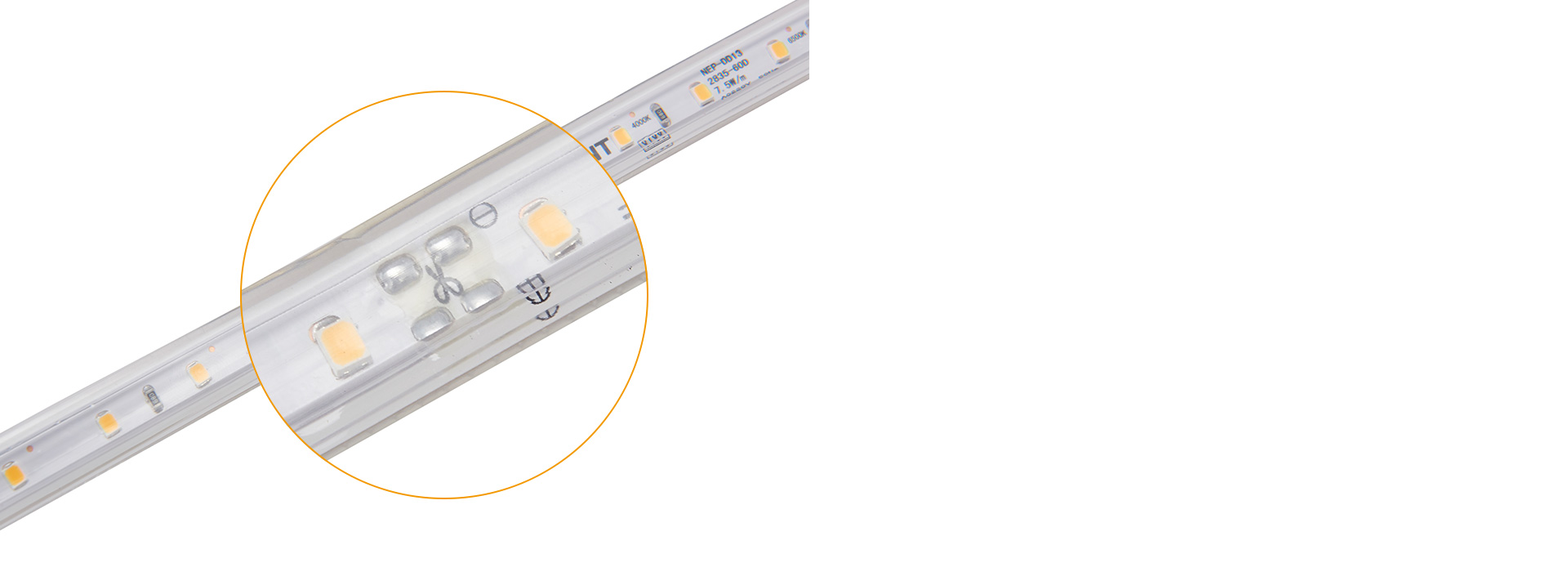 剪裁位置標記，方便使用 正泰燈帶DD1...