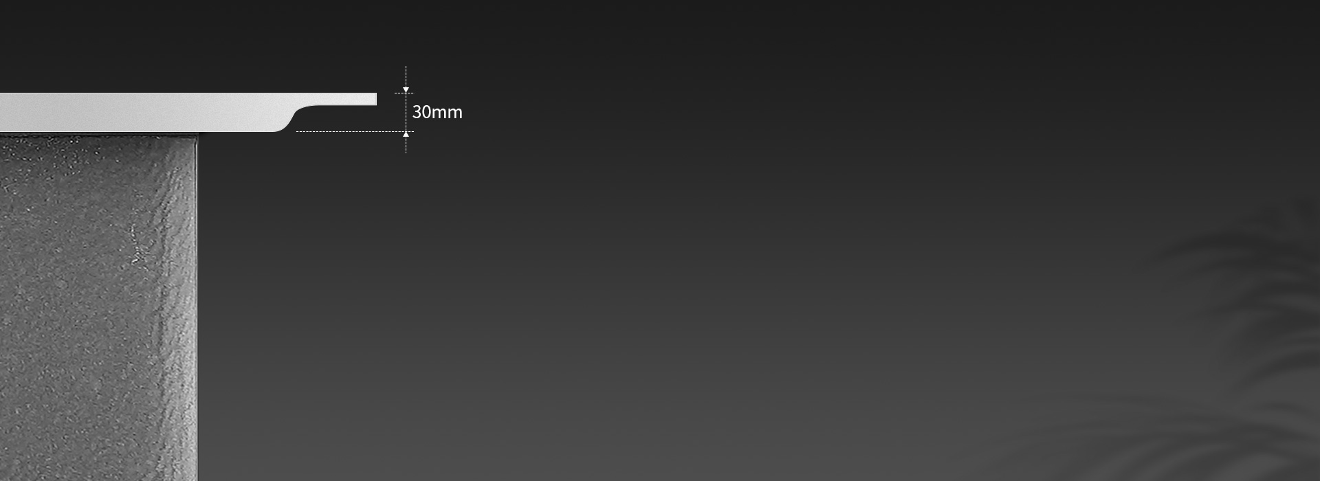 約30mm纖薄燈體，
 簡約美觀省空間。...