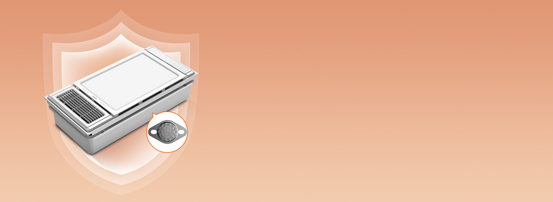 過熱保護，為安全加一道屏障
 內置105...