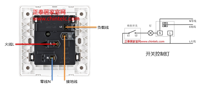 插座接線圖-帶開關五孔插座 插座接線圖-帶開關五孔插座