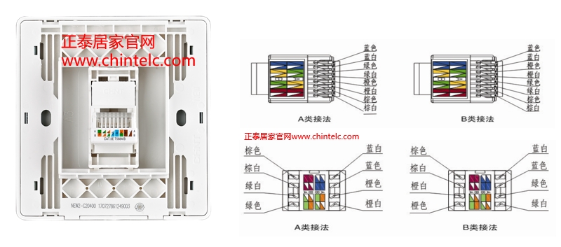 插座接線圖-一聯八芯數據插座 插座接線圖-一聯八芯數據插座