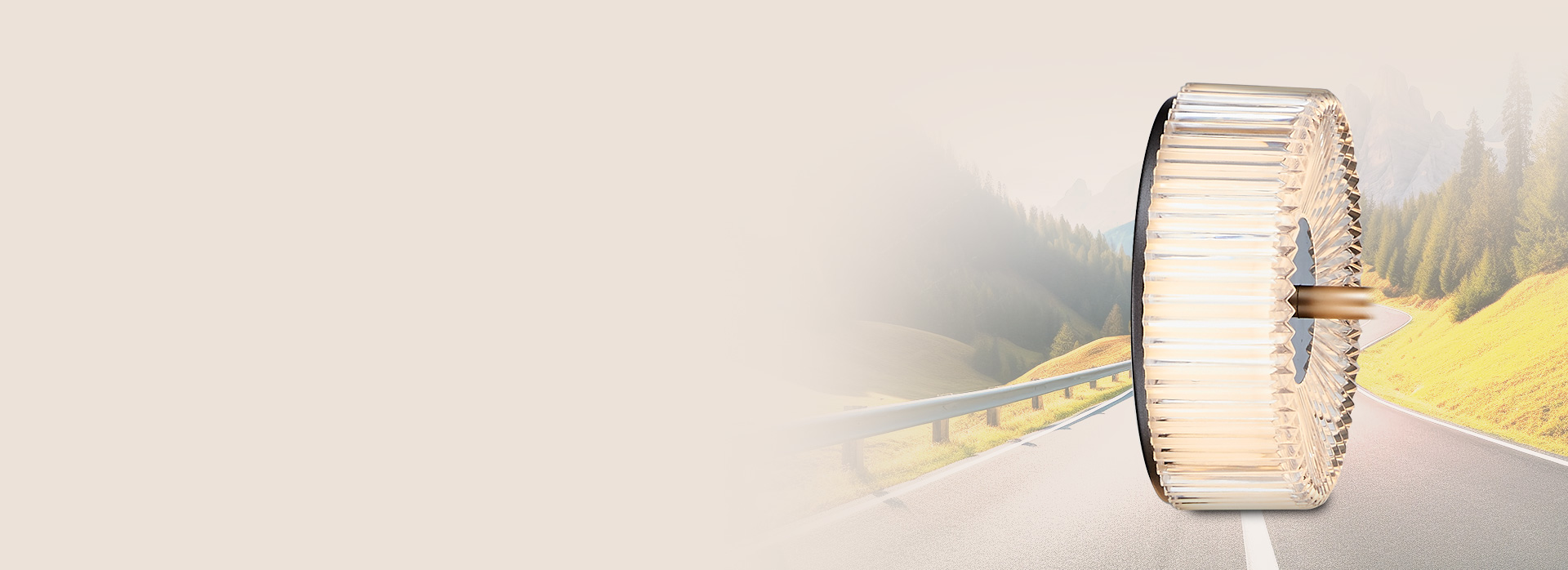 歲月如輪，留下一路風景
 燈罩就像一個個...