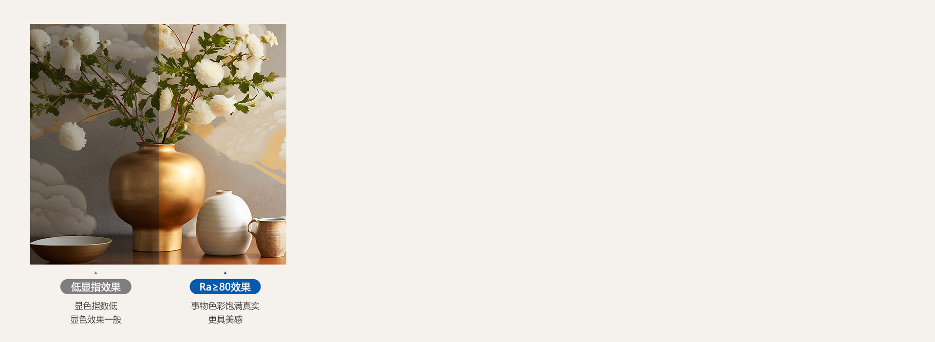 真實顯色，照出事物本真色彩
 光線下事物...