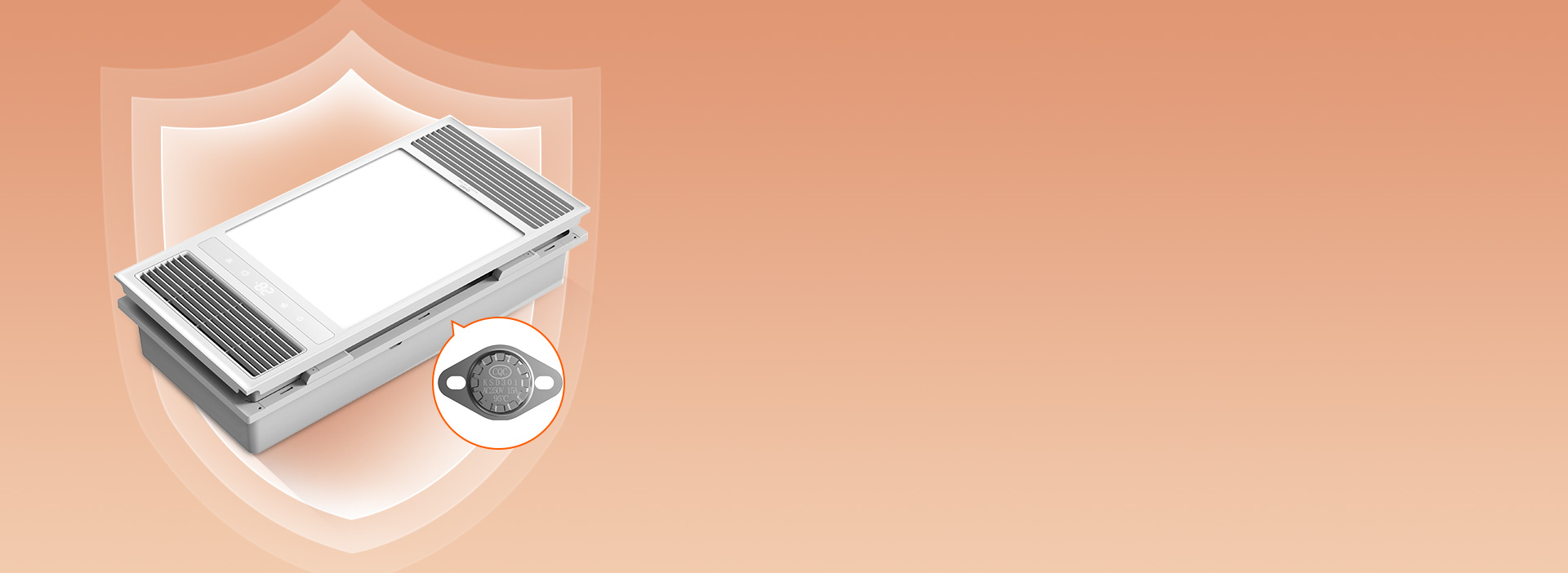 過熱保護 內置95℃自復位溫控器，如果...