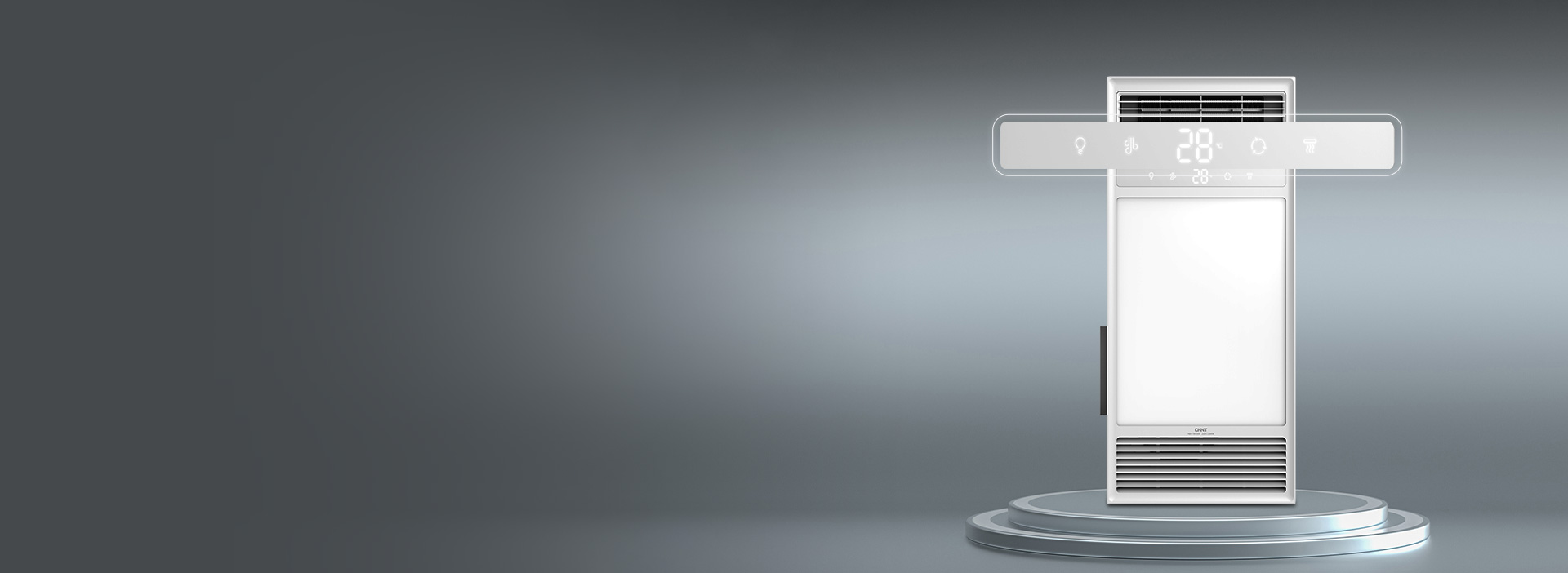 狀態一目了然 面板自帶高清數顯，實時溫...